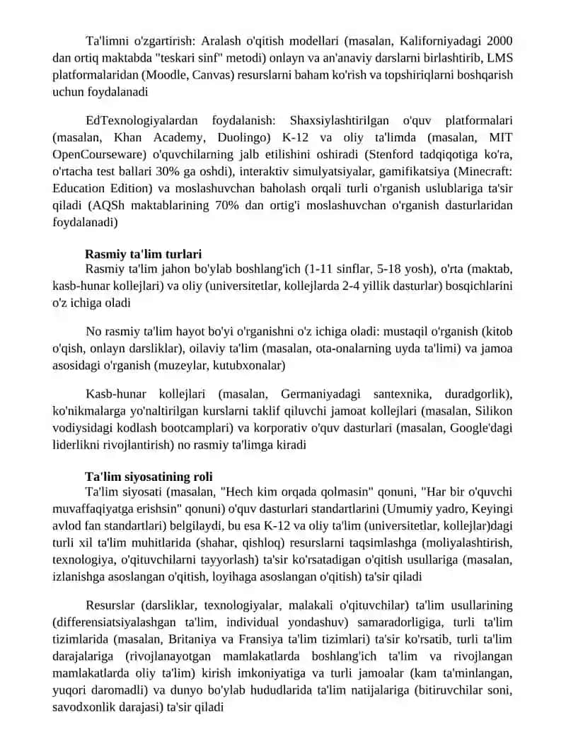 Ta’lim metodlari va vositalari 2