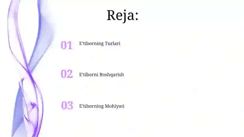 Eʼtiborning Turlari 2
