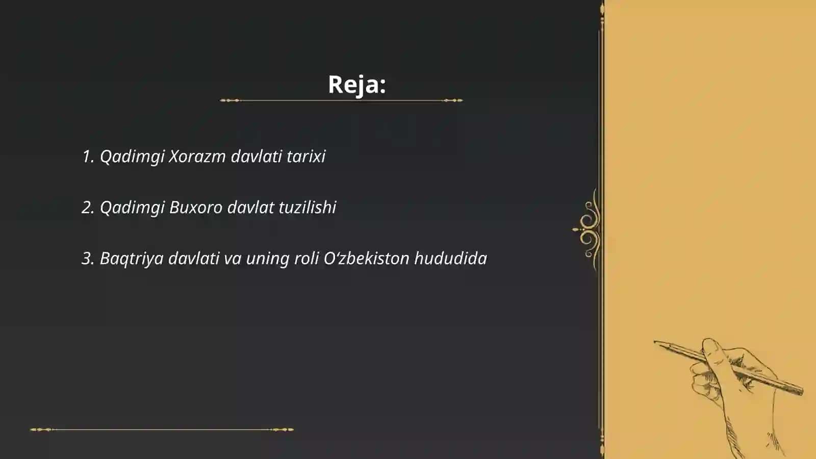 Qadimgi Xorazm davlati tarixi 2