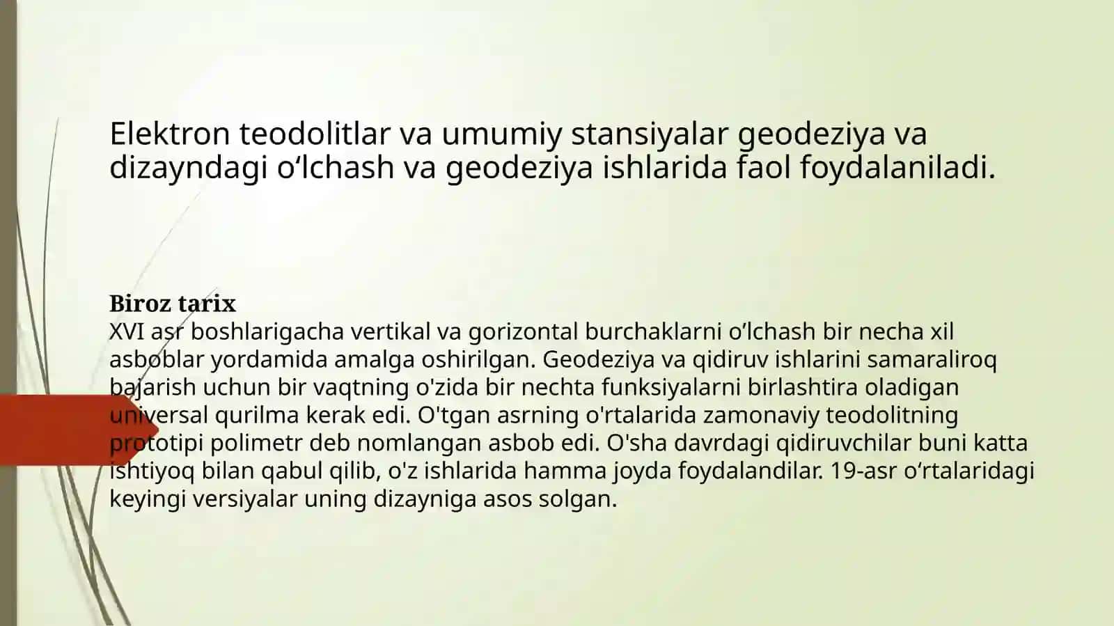 Elektronteodolitlarda ishlash tartibi 2
