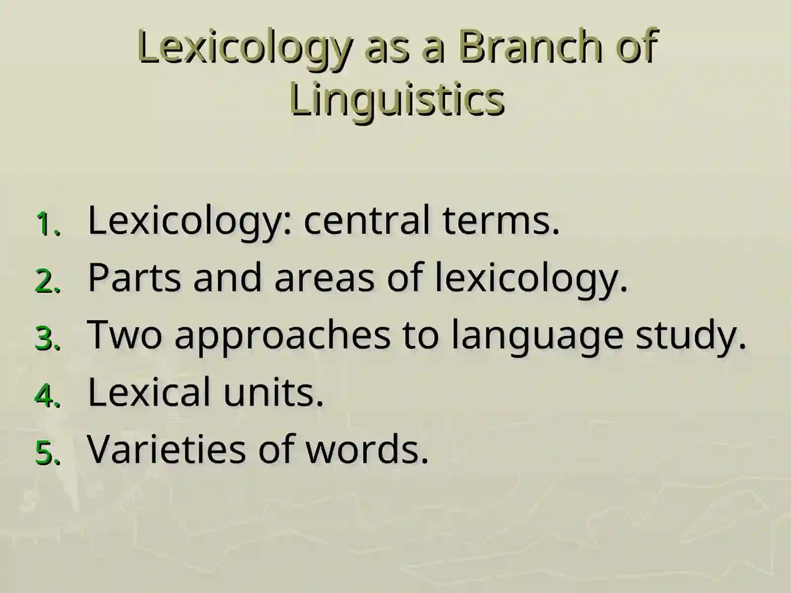 Lexicology as a Branch of Linguistics 2