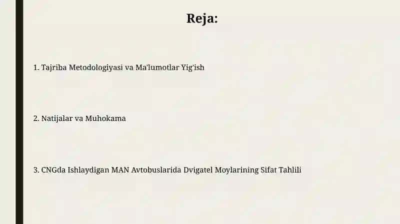 CNGda Ishlaydigan MAN Avtobuslarida Dvigatel Moylarining Sifat Tahlili 2