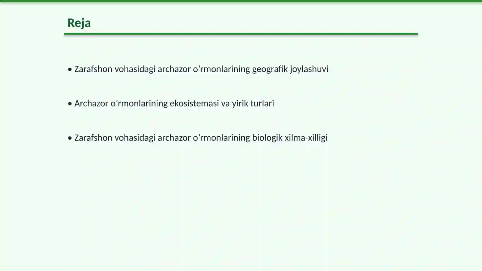 Zarafshon vohasidagi archazor o'rmonlari 2