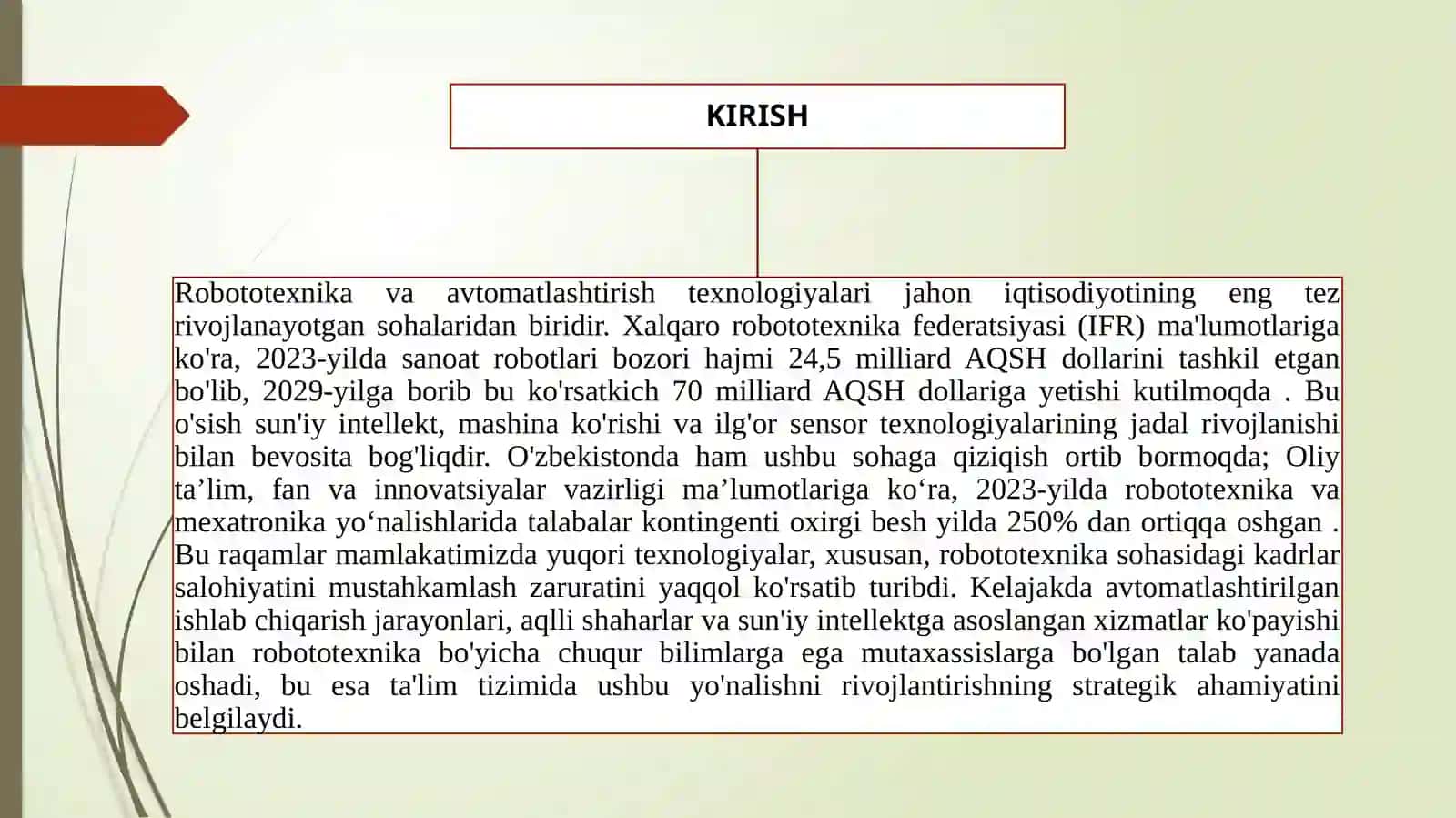 Robototexnika asoslarini rivojlantirish metodlari 2