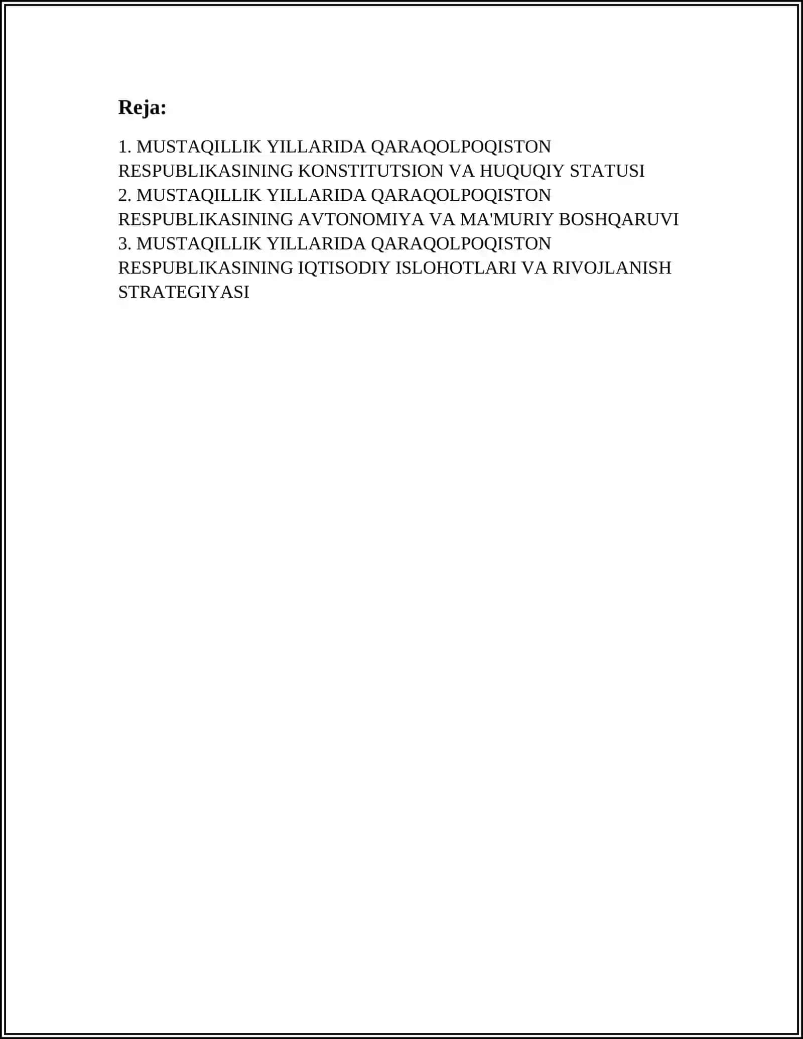 MUSTAQILLIK YILLARIDA QARAQOLPOQISTON RESPUBLIKASI 2