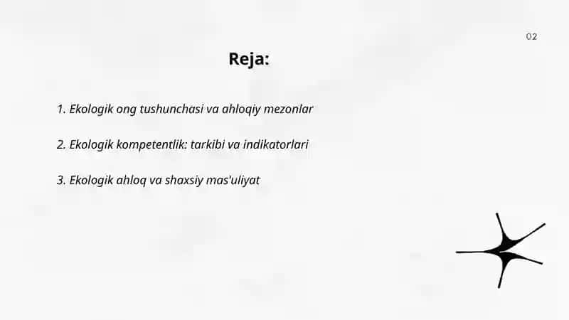 Ekologik ong ahloq va komptentlik 2