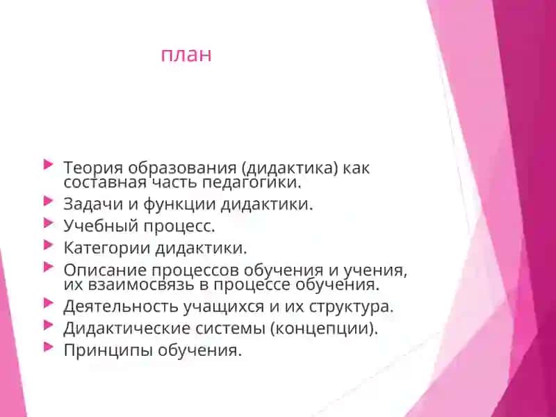 Теория образования (дидактика) 2