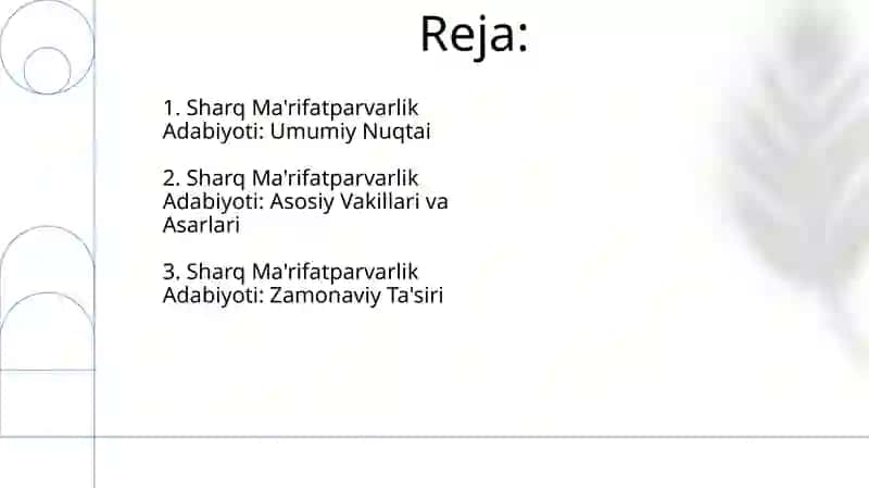 Sharq ma'rifatchilik adabiyoti 2