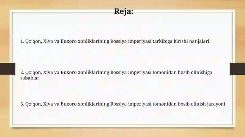 Qo'qon, Xiva xonliklari va Buxoro amirligining Rossiya imperiyasi tomonidan bosib olinishi 2