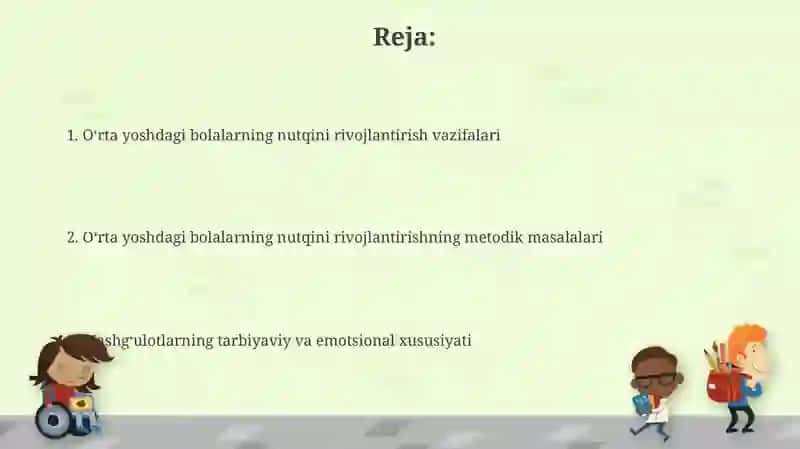 O‘rta yoshsagi bolalar nutqini o‘stirishning vazifalari metodlari va vositalari 2