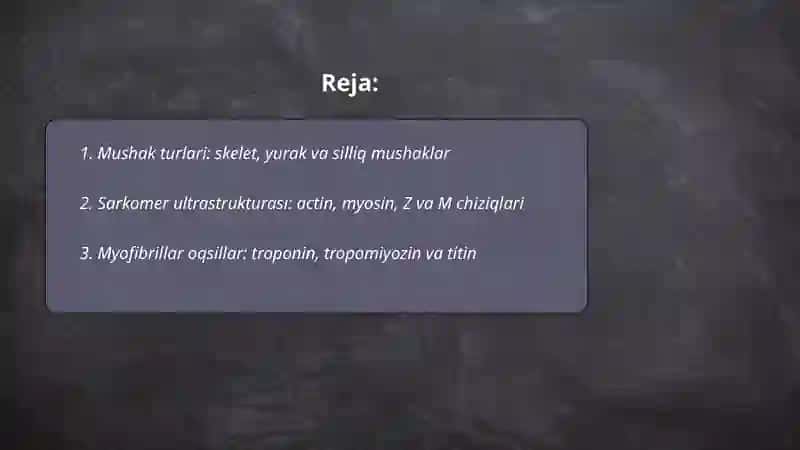 Muskul fiziologiyasi 2