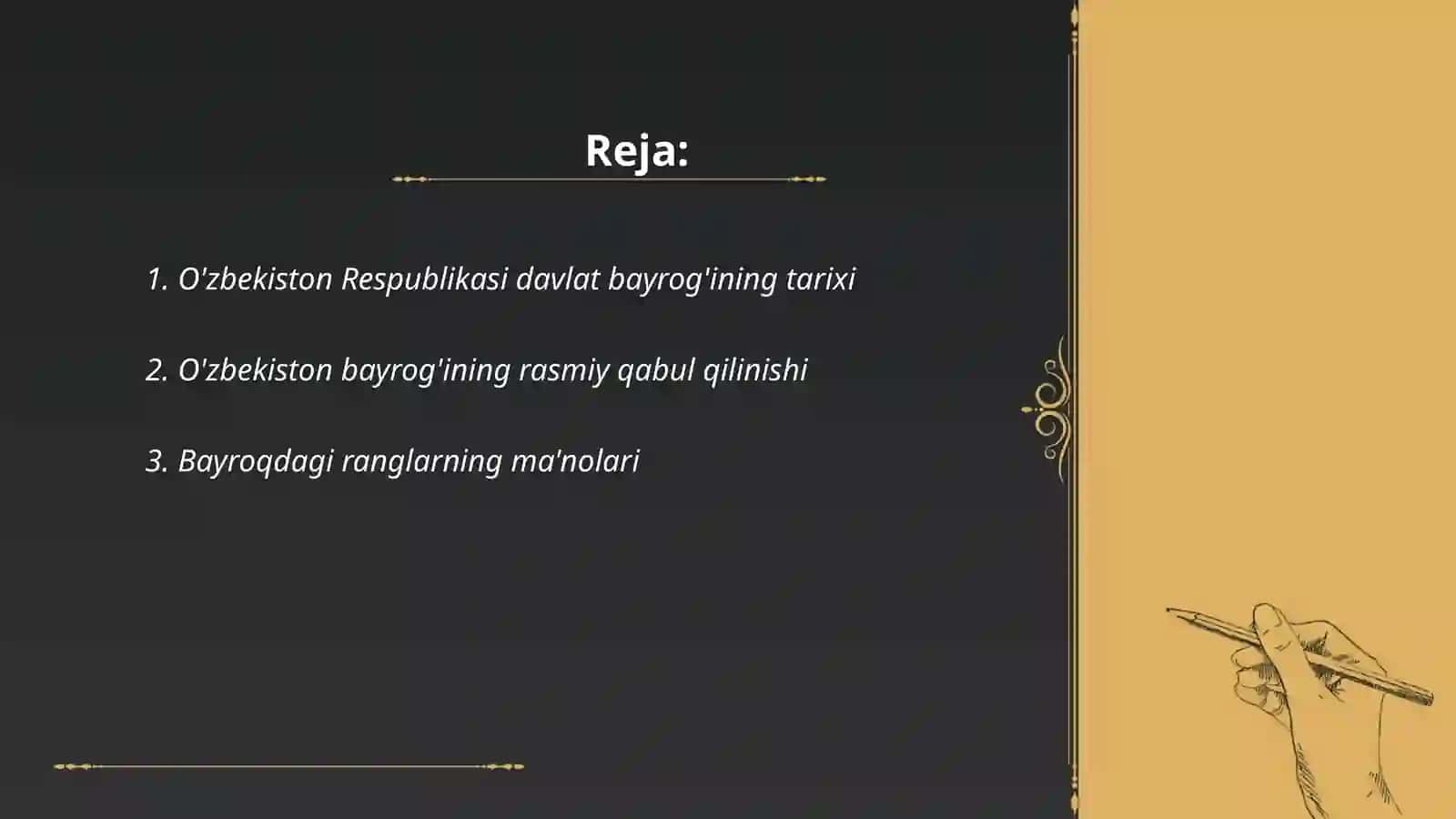 O'zbekiston Respublikasi davlat bayrog'i 2