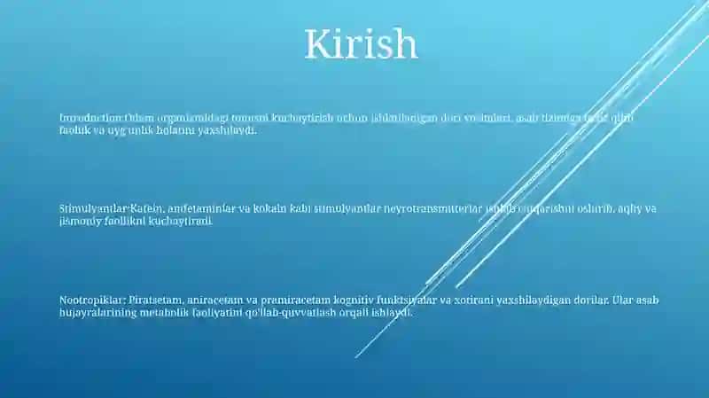 Odam Organizmi Tonusuni Kuchaytiruvchi Dori Vositalari 2