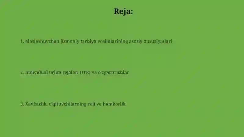 Adaptiv jismoniy tarbiyaningvositalarigatavsif 2