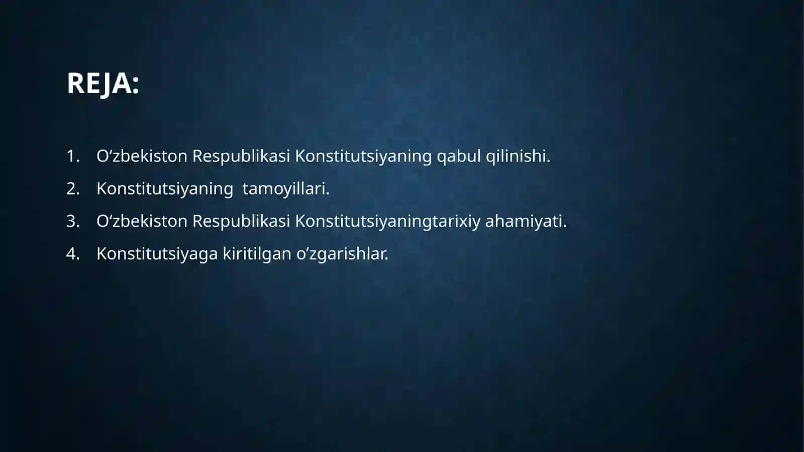 O‘zbekiston Respublikasi Konstitutsiyaning qabul qilinishi va uning tarixiy ahamiyati 2
