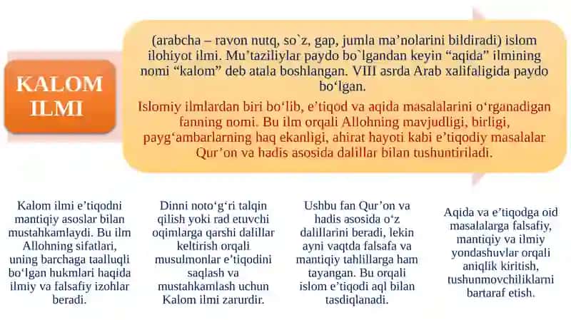 ISLOM DININING AQIDAVIY YO‘NALISHLARI VA MAKTABLARI 2