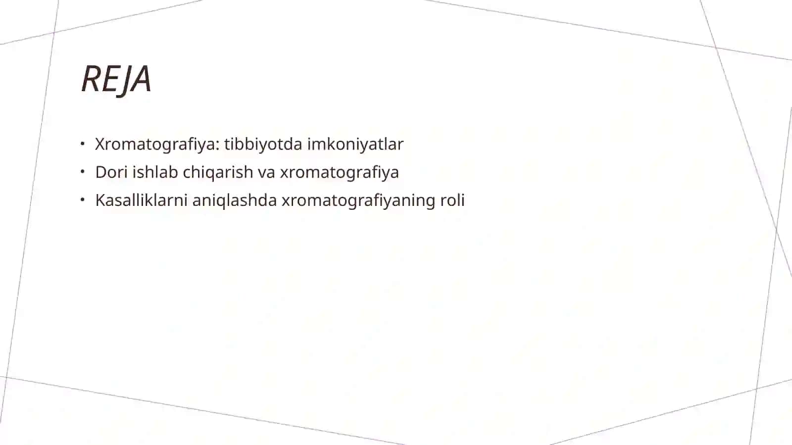 Xromatografiyaning tibbiy izlanishlardagi imkoniyatlari 2