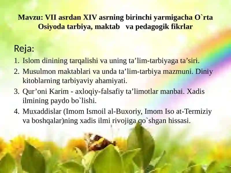 oʻrta osiyoda maktab va pedagogik fikrlar 2
