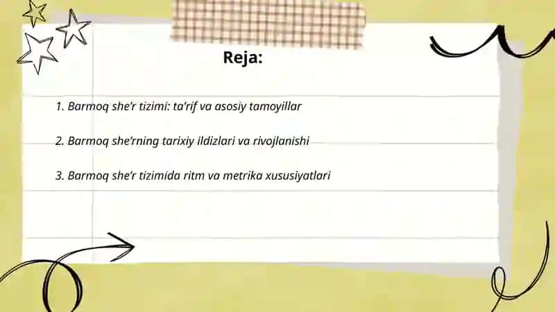 Barmoq sheʼr tizimi 2
