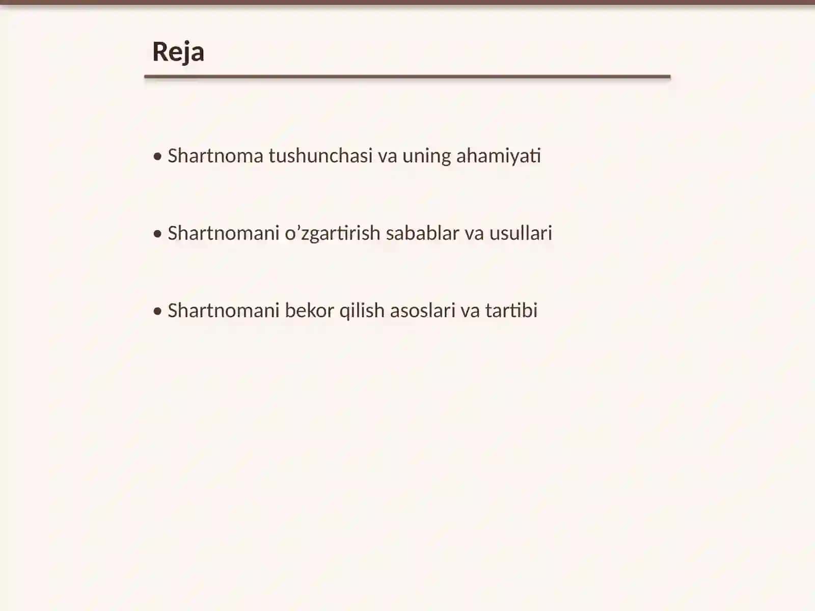 Shartnomani o’zgartirish va bekor qilish asoslari 2