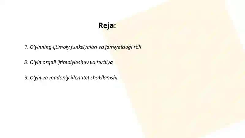 O'yinning ijtimoiy funksiyalari va jamiyatdagi roli 2