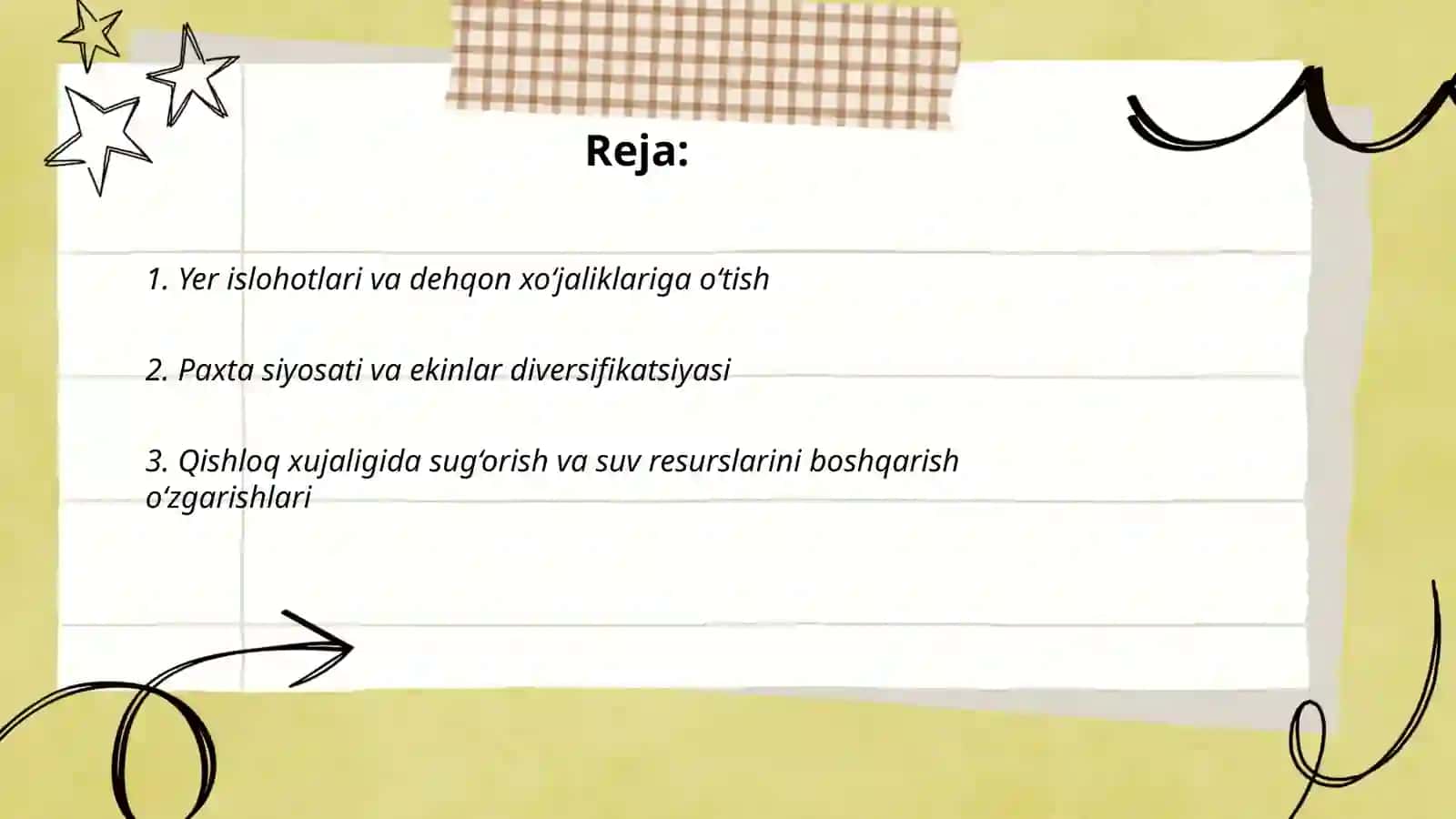 Mustaqillik yillarida qishloq xujaligi va sanoat sohasidagi o‘zgarishlar 2
