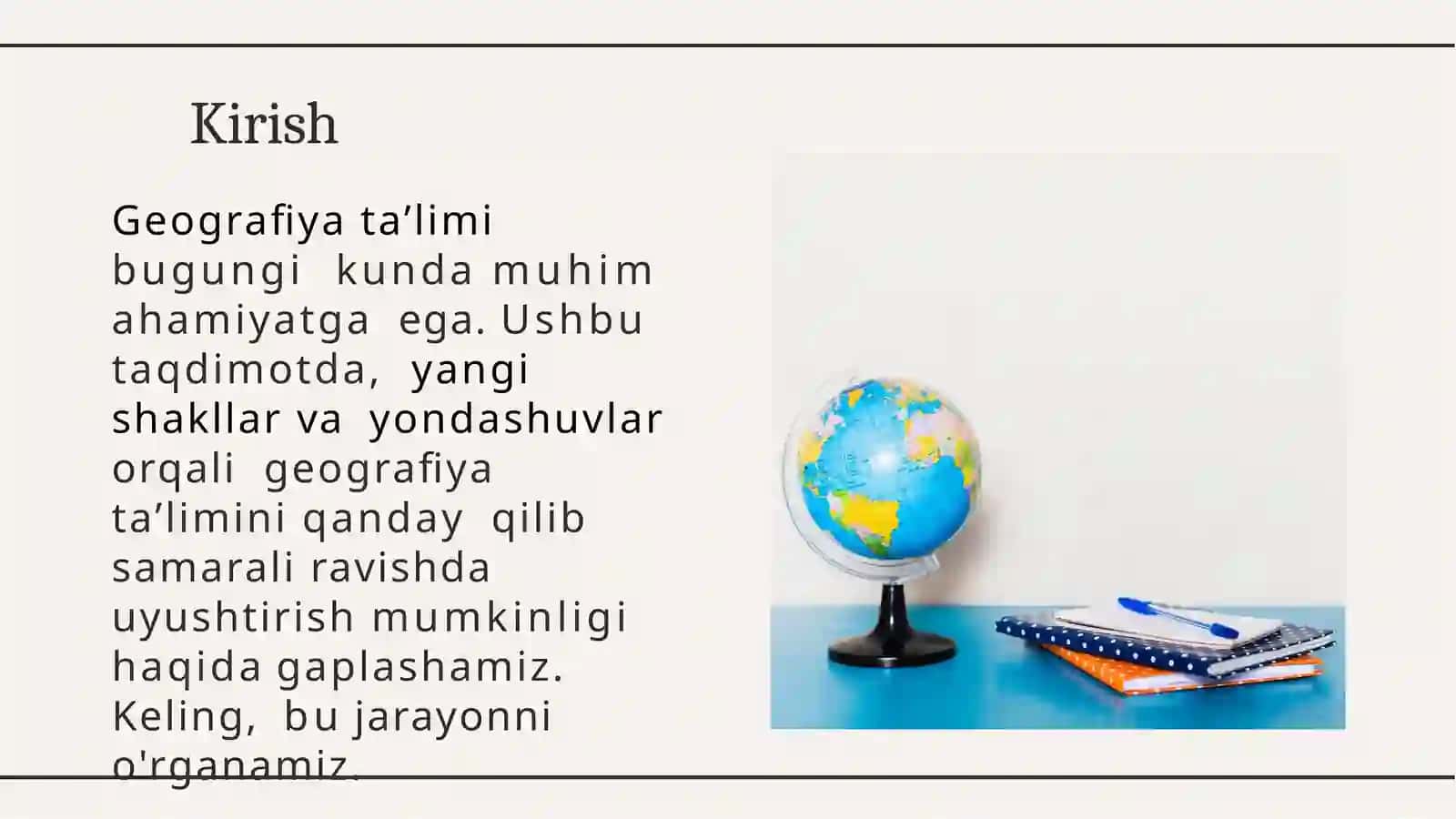 Geograﬁya taʼlimini uyushtirishning shakllari 2