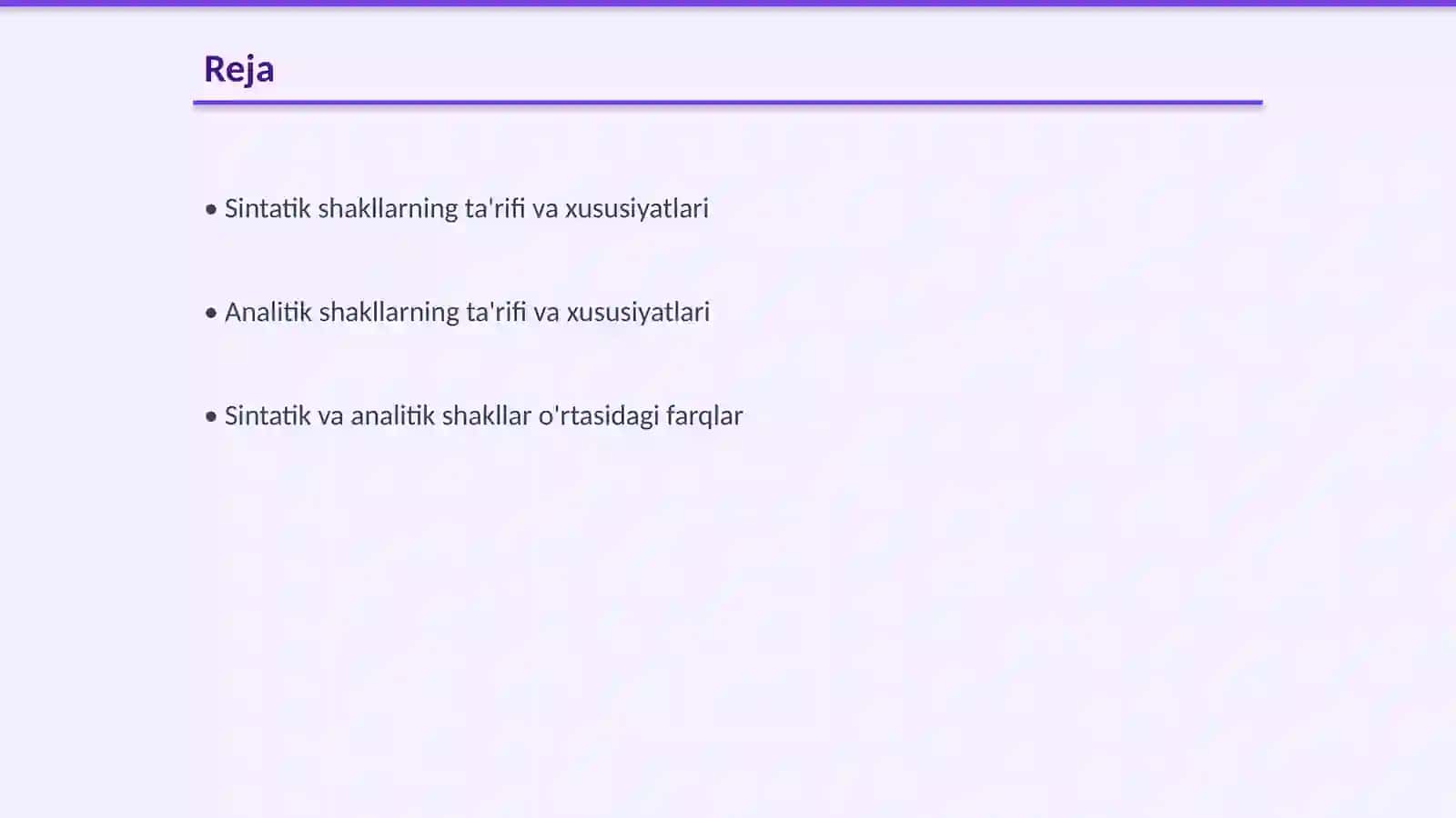 Sintatik va analitik shakllar 2