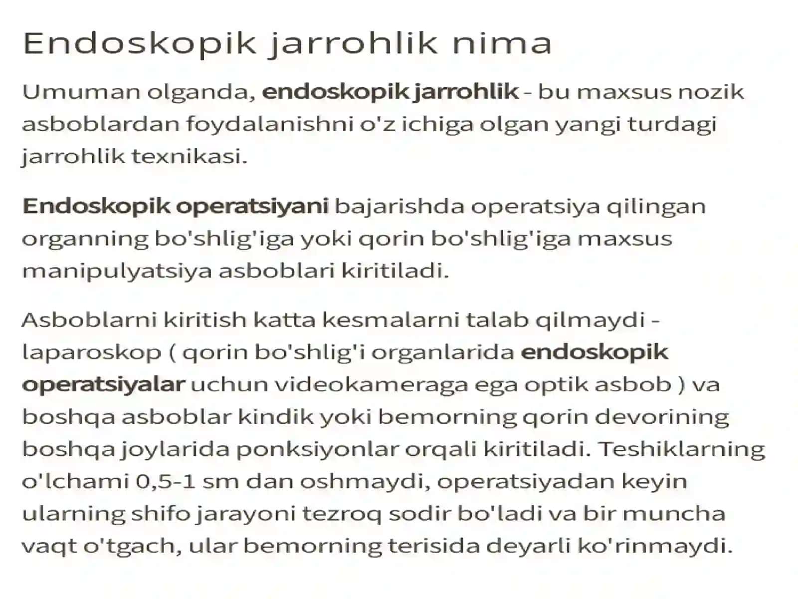 Endskopik tekshiru'lar gainnovatsion yondashuv 2