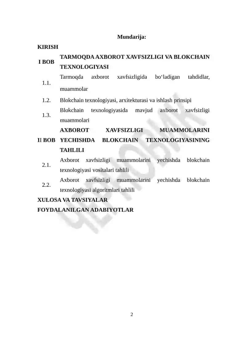 Tarmoqda axborot xavfsizligi va blokchain texnologiyasi 2
