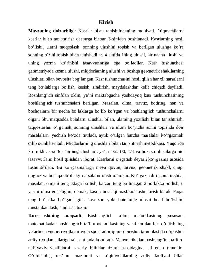Kasr tushunchasi bilan tanishtirish 2