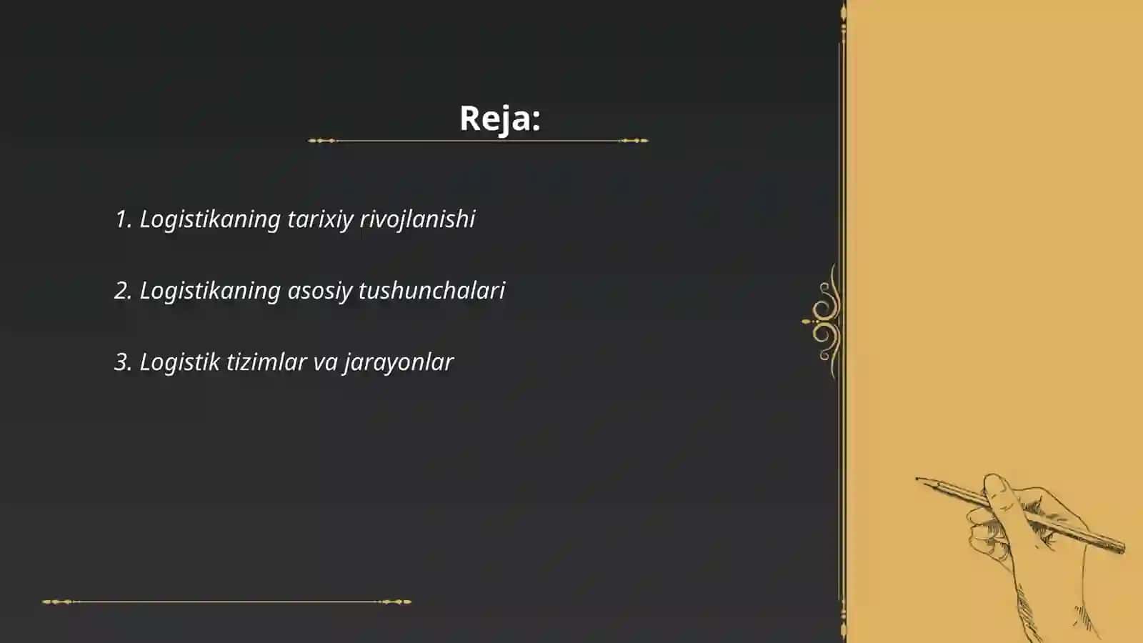 Logistikaning rivojlanish bosqichlari 2