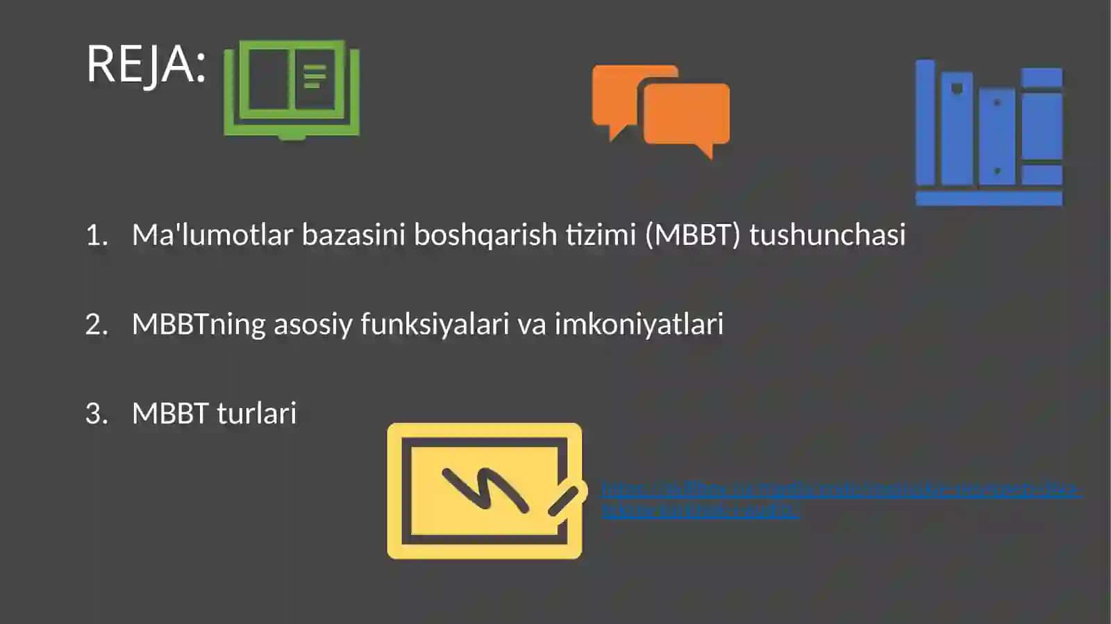 Ma'lumotlar bazasini boshqarish tizimlari 2