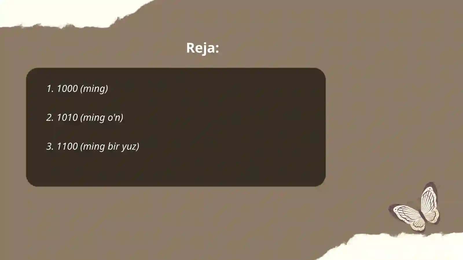 11 va 20 gacha boʻlgan sonlarni raqamlar bilan belgilashga oʻrgatish 2