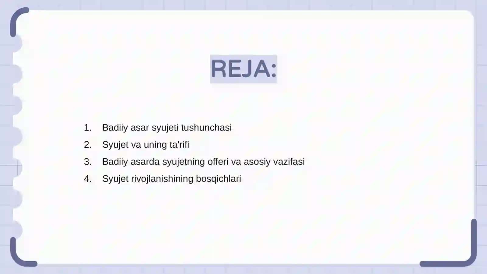 Badiiy asar syujeti 2