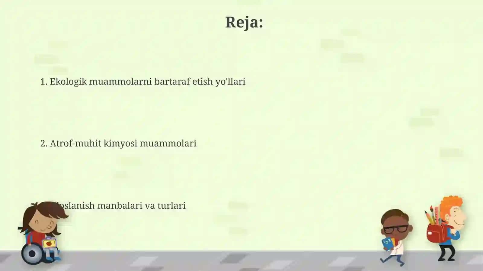 Atrof-muhit kimyosi muammolari 2