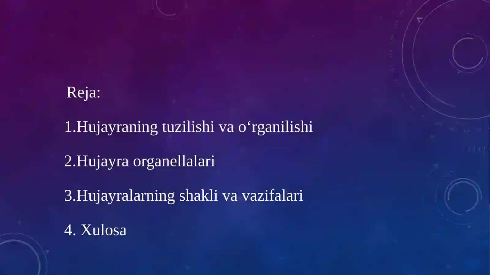 Hujayra va organoidlarning morfologik jihatdan tuzilish asoslari 2