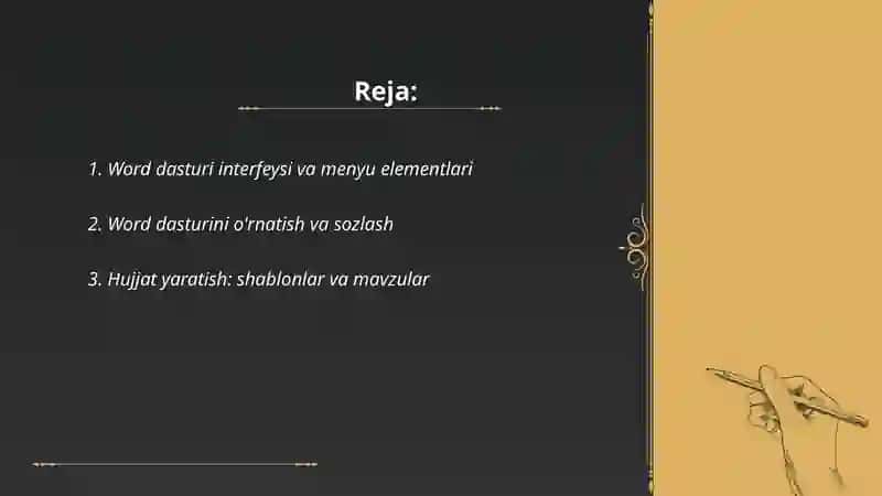 Word dasturi 2