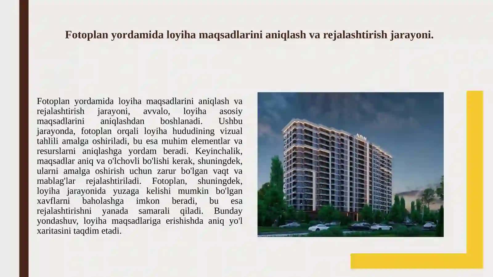 Fotoplan foydalanib loyihani joyga koʻchirish usullari 2