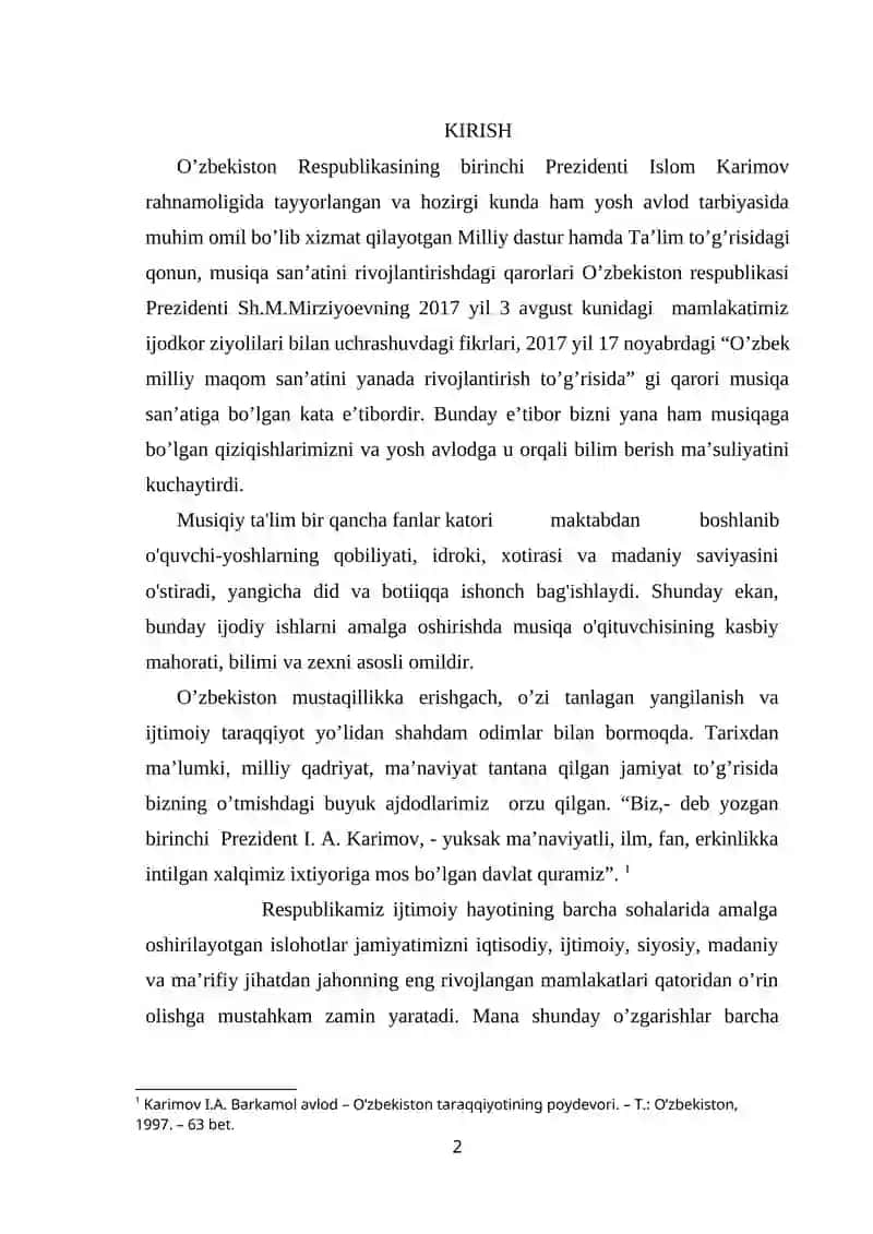 Maktabda musiqa darsining roli 2