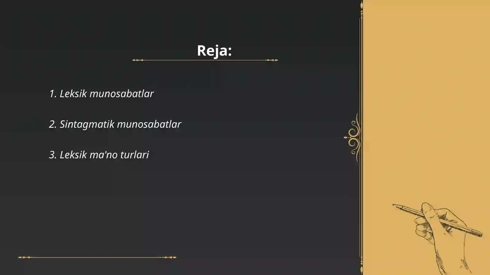 Leksik ma'noning sintagmatik munosabati 2