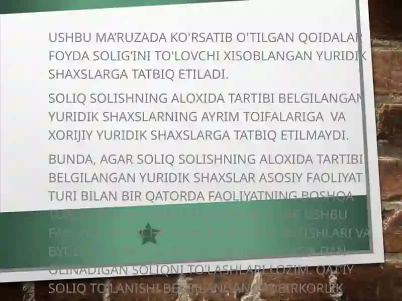 Foyda solig’ini mohiyati, obyekti va soliq to'lovlar 2