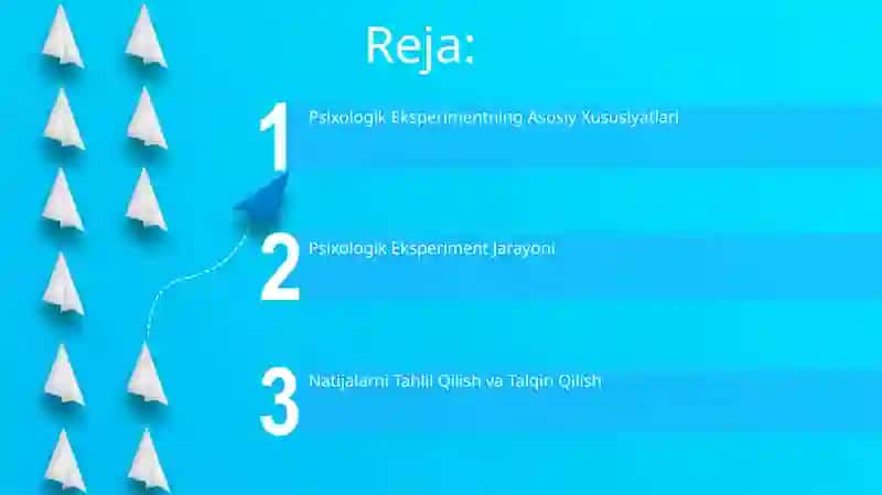 Psixologik Eksperimentning Asosiy Xususiyatlari 2