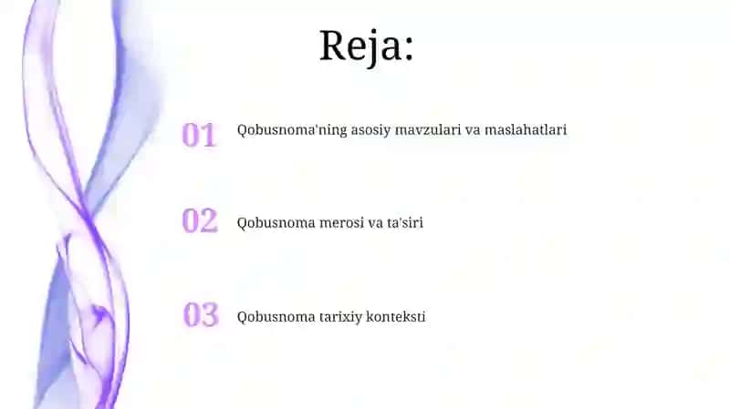 Qobusnoma pandnoma asari 2