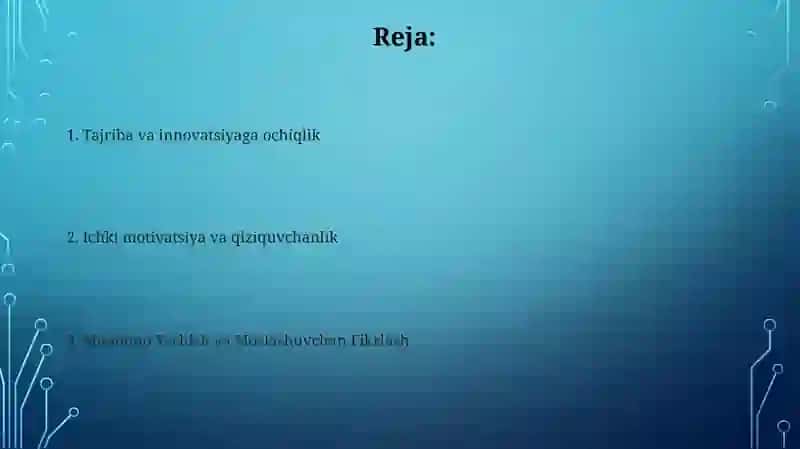 O'qituvchining kreativ salohiyatini aniqlash mezonlari 2