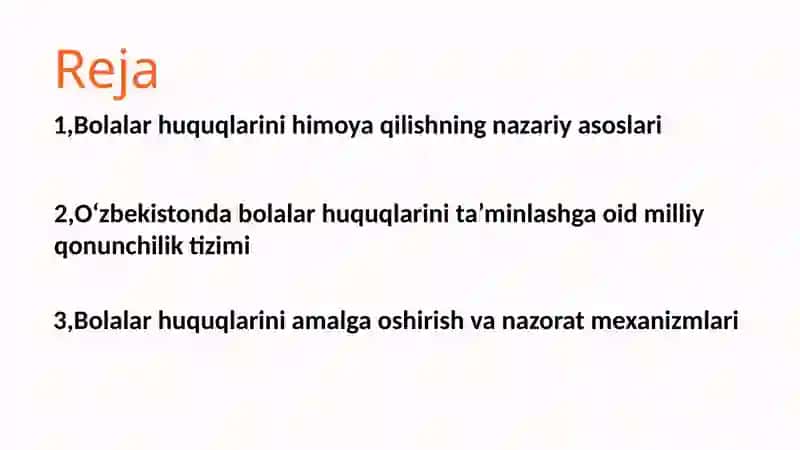 Bolalar huquqini ta’minlash bo‘yicha amaliy qonun chilik 2