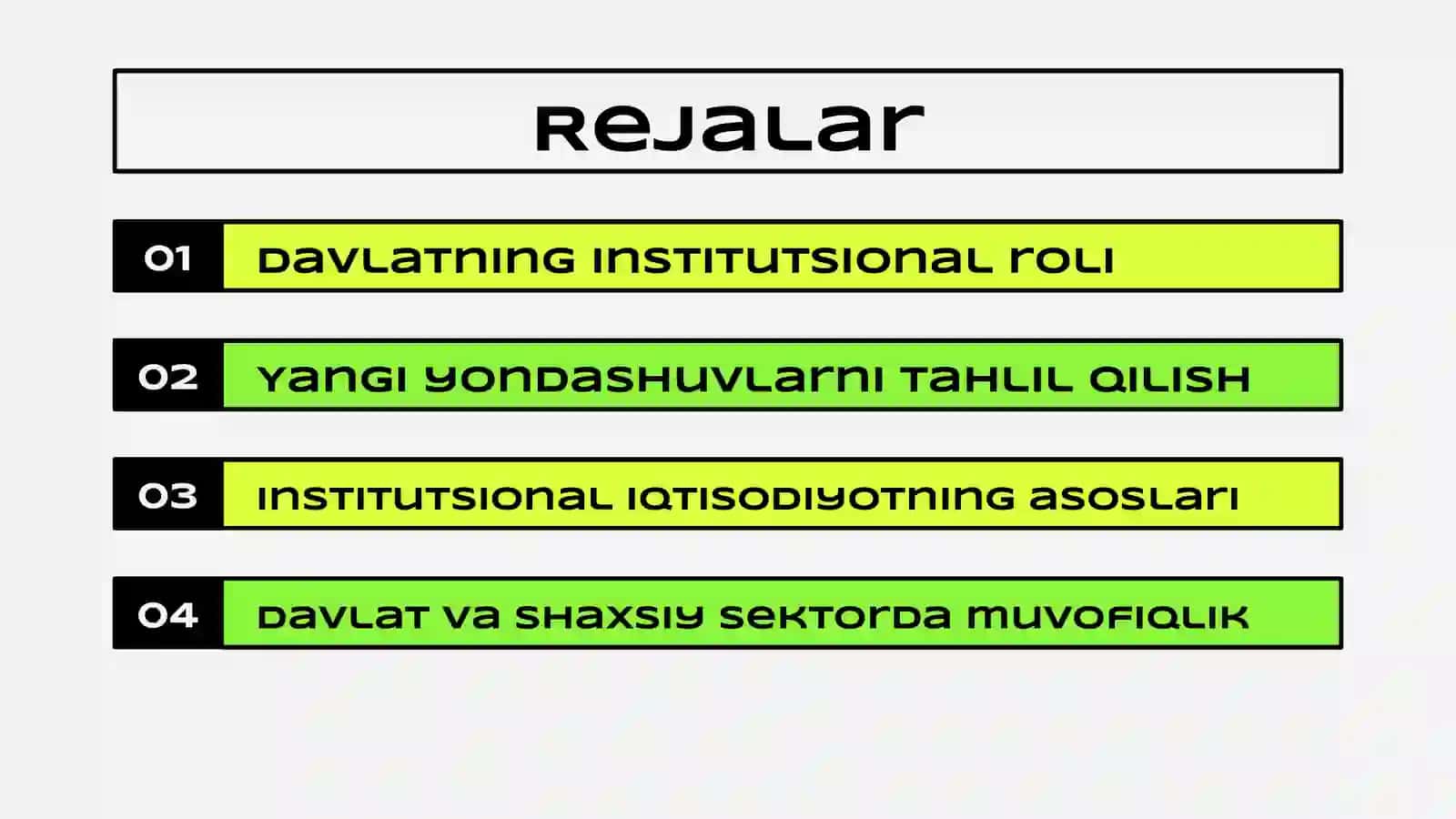 Institutsional iqtisodiyotda davlatning roli: yangi institutsional yondashuvlar tahlili 2