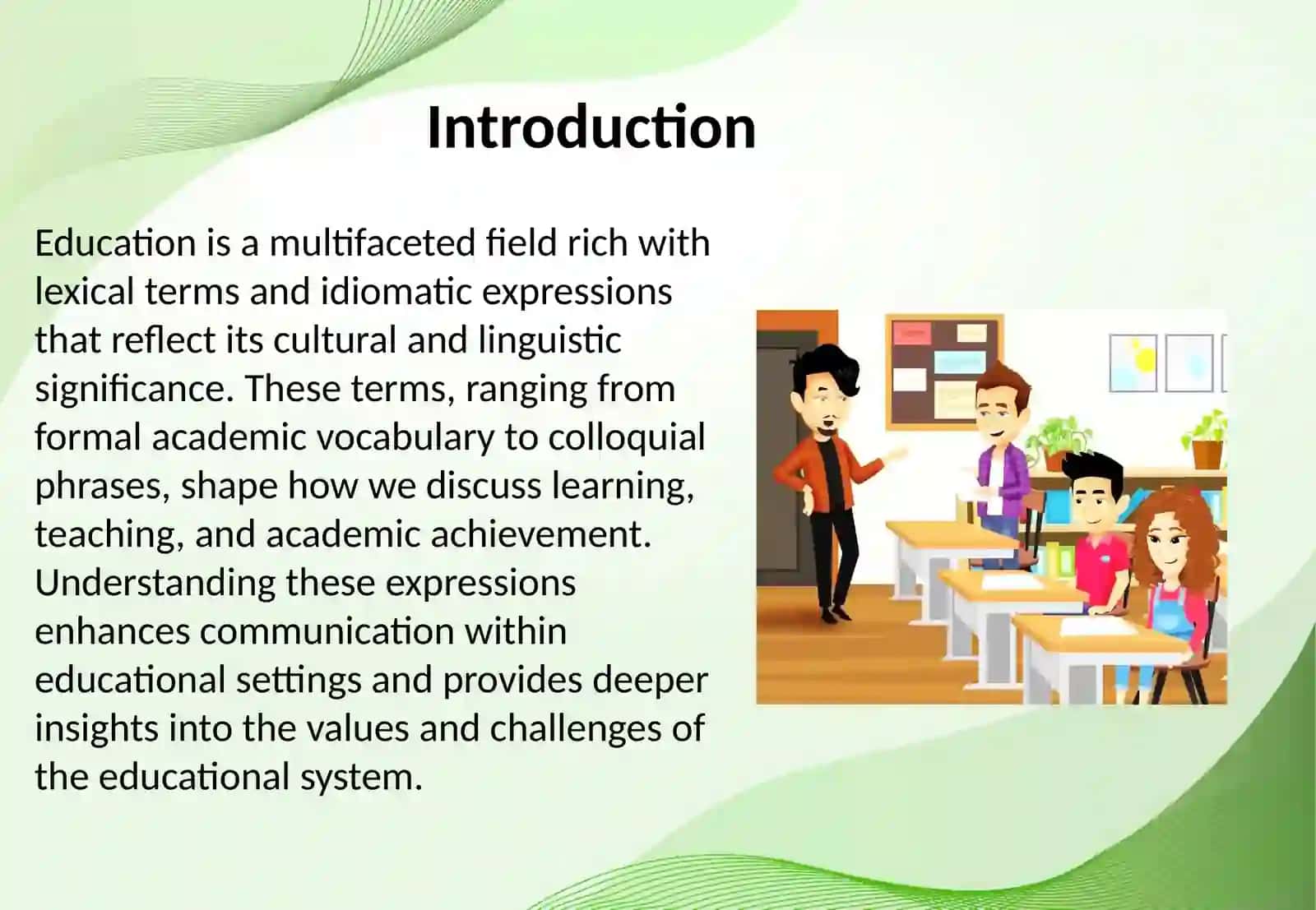 Education: Lexical Terms and Idiomatic Expressions Associated with Education 2