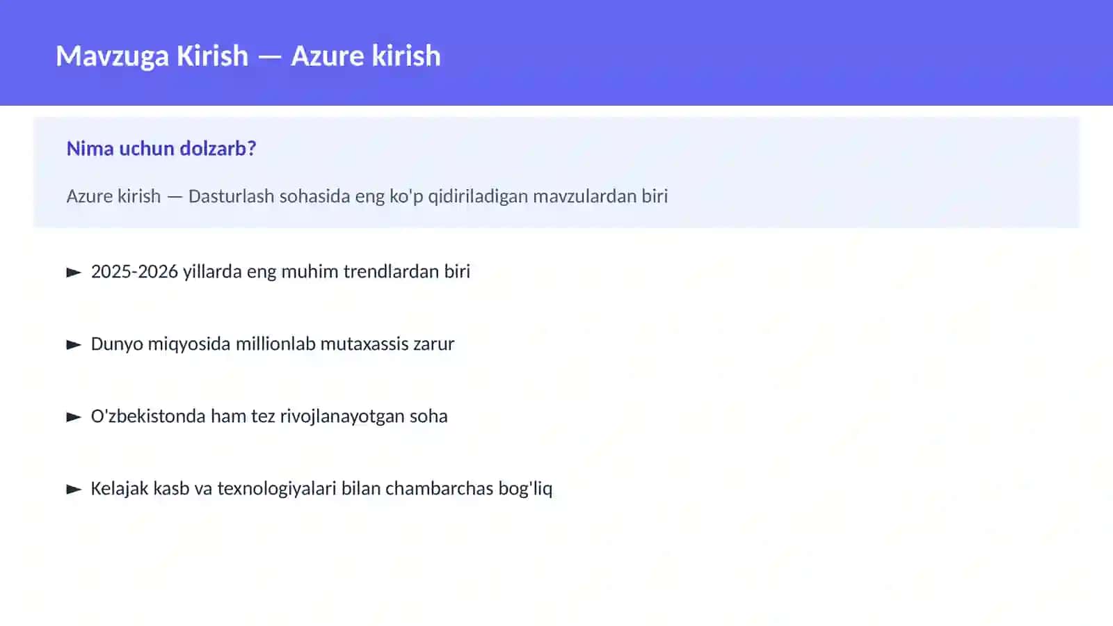 Azure kirish 2