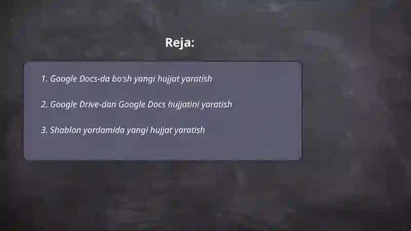 Google Docs-da bo'sh yangi hujjat yaratish 2